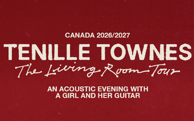 Tenille Townes Living Room Tour event artwork from Ticketpro and DCC Shell Theatre
