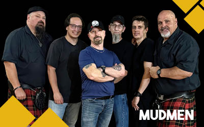 Mudmen event artwork from Ticketpro and DCC Shell Theatre