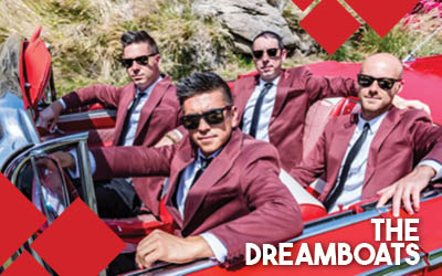The Dreamboats event artwork from Ticketpro and DCC Shell Theatre
